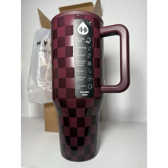 Hydrojug X ACTA Exclusive Ember Checkmate 40oz Traveler BNWT BNIB - Picture 1 of 8